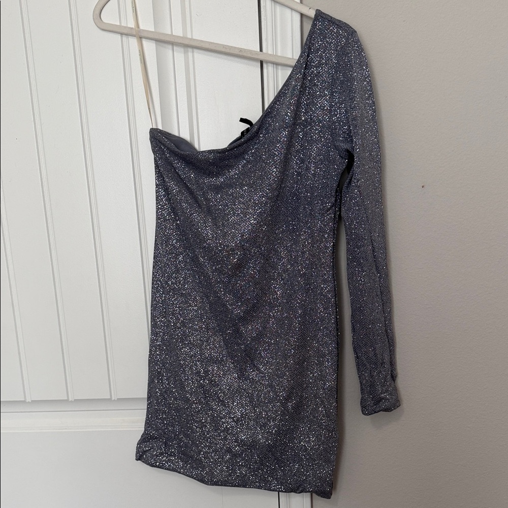 Guess by Marciano Glittering Silver Dress
